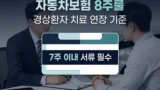 자동차보험 경상환자 8주룰 치료 연장 기준 안내