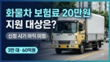 부산 화물차 보험료 20만원 지원 대상 정리