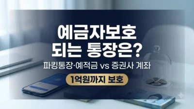 CMA 파킹통장 예적금 예금자보호 차이 비교