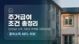 2026년 주거급여 소득 기준과 기준임대료 정리