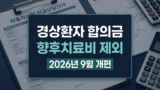 자동차보험 경상환자 합의금 향후치료비 제외 기준