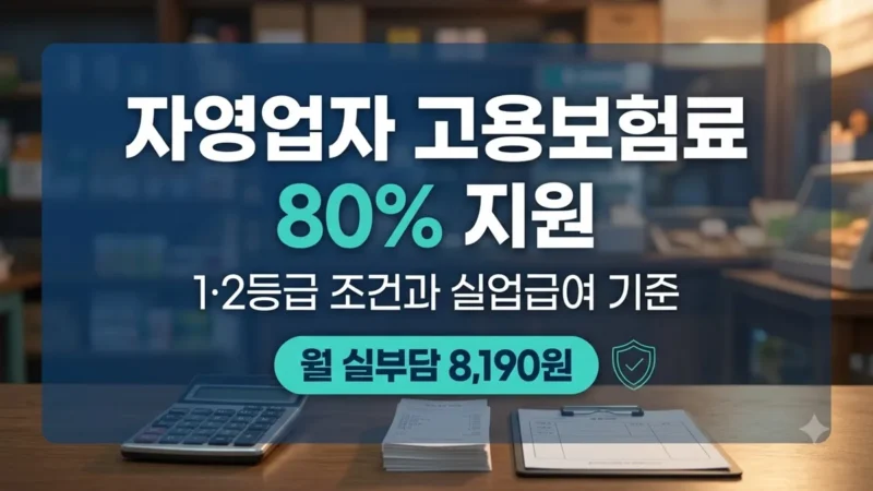 자영업자 고용보험료 80% 지원 조건
