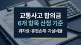 교통사고 합의금 항목별 산정 기준과 계산법