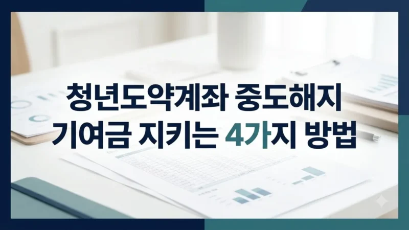 청년도약계좌 중도해지 방식별 기여금 비교