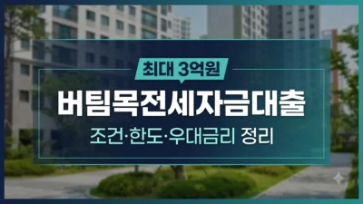 버팀목전세자금대출 조건과 한도 정리