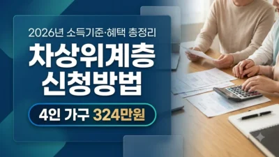 차상위계층 신청방법과 2026년 소득기준 정리