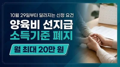 양육비 선지급 소득기준 폐지 신청 요건 안내