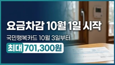 에너지바우처 동절기 요금차감 시작일 안내