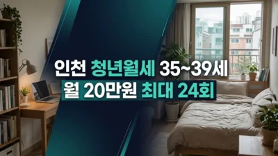 인천형 청년월세 지원 35~39세 자격 안내