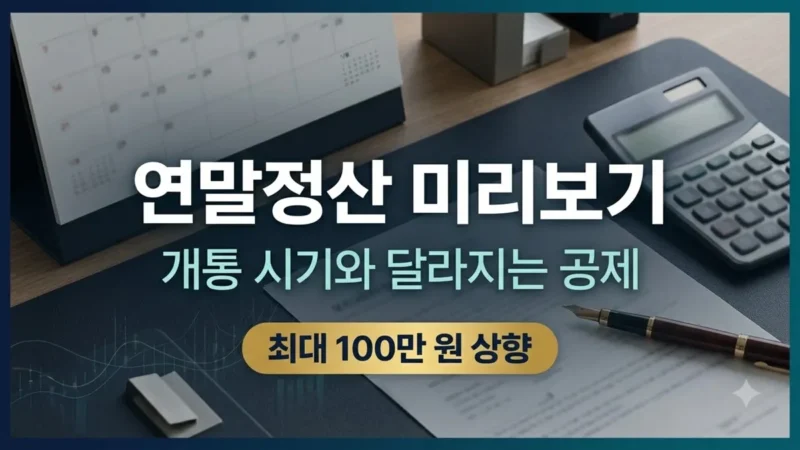 연말정산 미리보기 개통 시기와 달라지는 공제